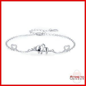 Sterling Silver Koala Charm Bracelet 9in 925 Hypoallergenic Gift